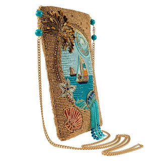Mary Frances Sail Away Beaded Sail Boat Ocean Themed Crossbody Bag