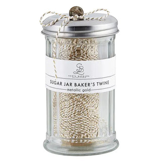 Glass Sugar Jar with Bakers Twine - Available in Different Colors