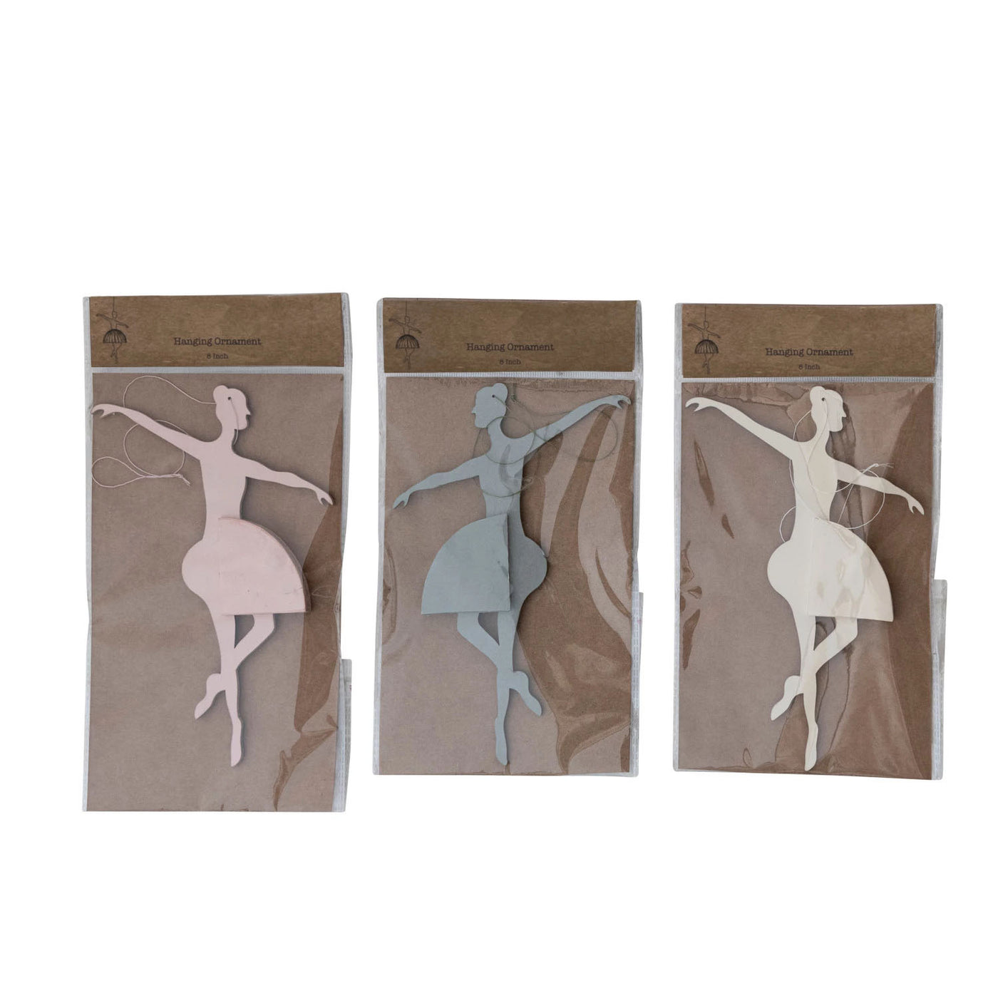Set of 3 Handmade Folding Honeycomb Ballerina Ornaments
