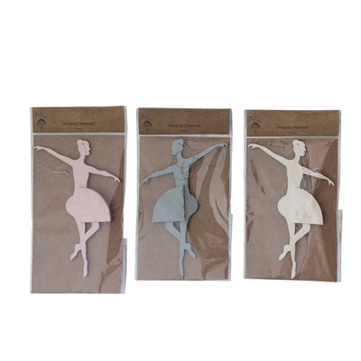 Set of 3 Handmade Folding Honeycomb Ballerina Ornaments