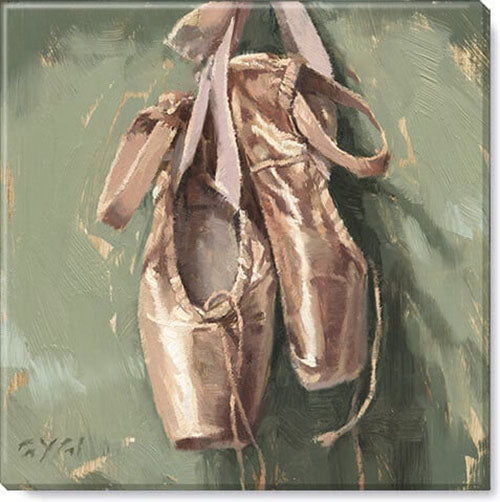 9" x 9" Ballet Slippers Canvas Art Print