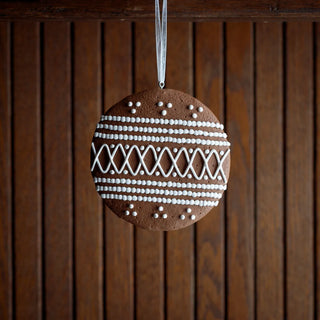 Faux Gingerbread Ball Ornament