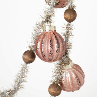 Vintage Style Glass Ball and Tinsel Garland