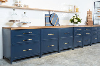 Mod Round Charcuterie Cheese Board - Navy Blue