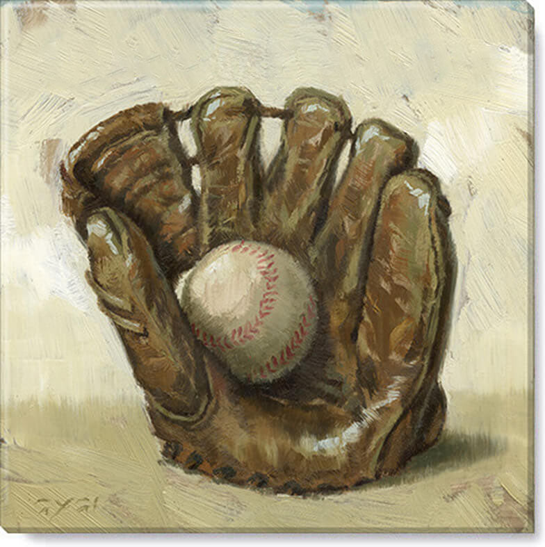 9" x 9" Baseball Glove Canvas Art Print