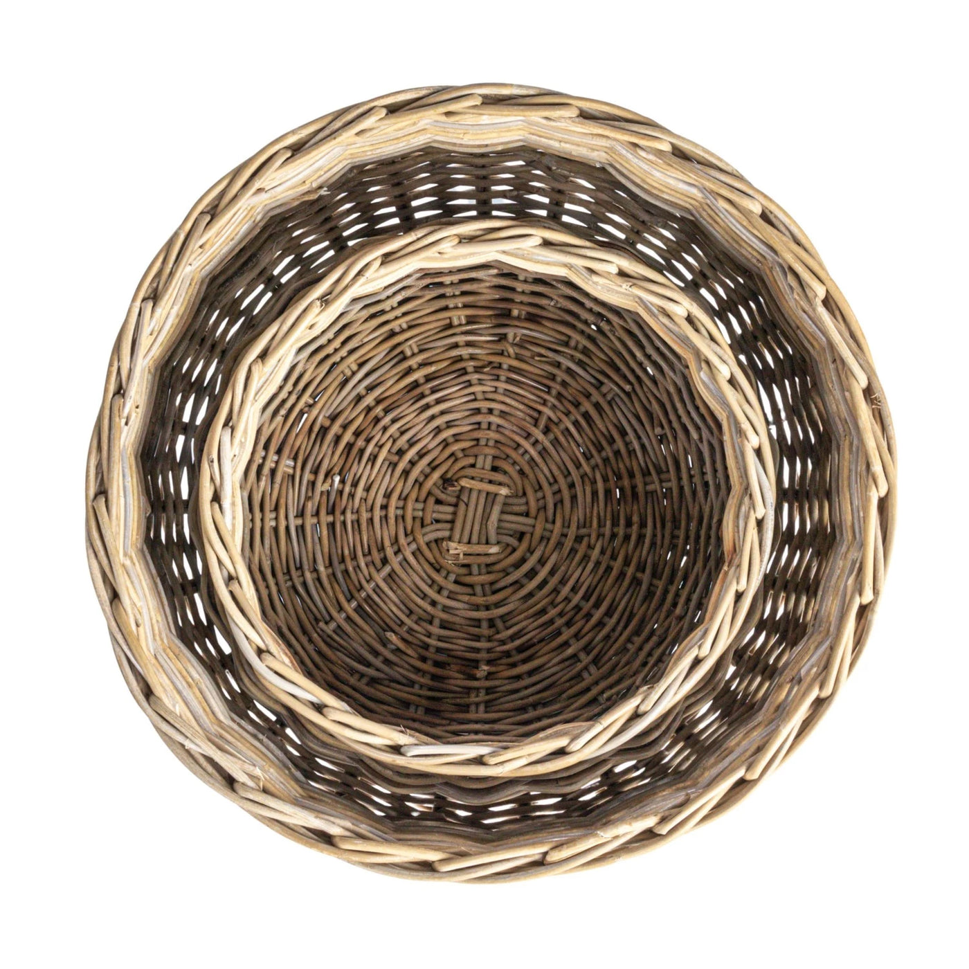 Hand-Woven Rattan Planter - Choose Size