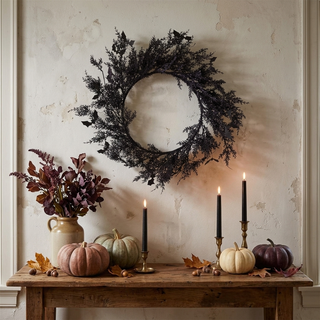 Midnight Flight Glitter Bat Wreath