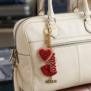 Mary Frances Lovers Lane Heart and Lips Charm