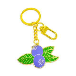 Blueberry Enamel Bag Charm & Key Chain