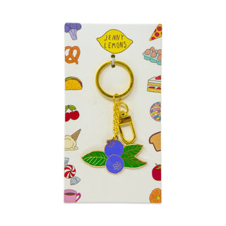 Blueberry Enamel Bag Charm & Key Chain