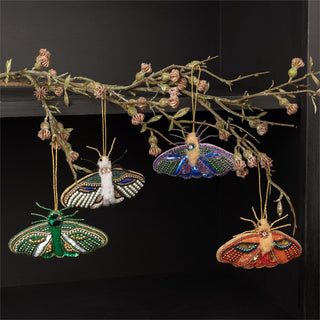 Beaded Moth Ornament - Choose Colors