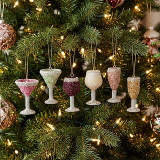 Glass Beaded Cocktail Ornament - Choose Style
