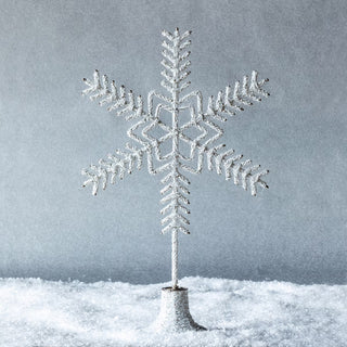 14" Beaded Tabletop Snowflake