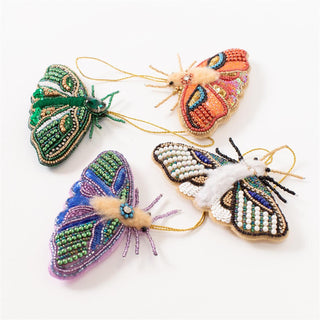 Beaded Moth Ornament - Choose Colors
