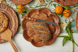 Serrated Bread Knife with Wood Handle