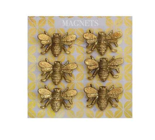 Set of 6 Pewter Bee Magnets