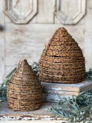 Set of 2 Bee Skeps