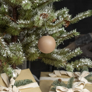 3" Beige Glass Kugel Ornament