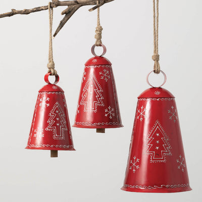 Red Holiday Bell - Choose from 3 Different Sizes