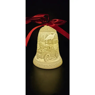 Luumii Lights Porcelain Bell Ornament - Christmas Truck