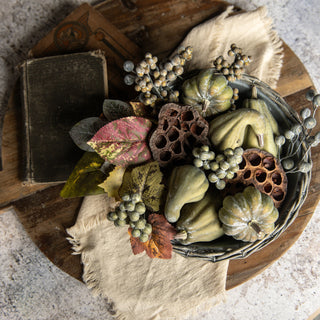 Green Berry, Gourd and Lotus Pod Bowl Filler