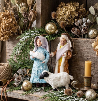 The Bethlehem Family Folk Art Ornament Set