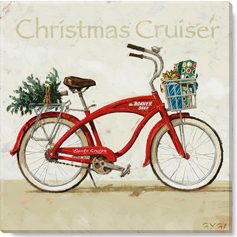 Christmas Cruiser 9x9 Canvas Wall Decor