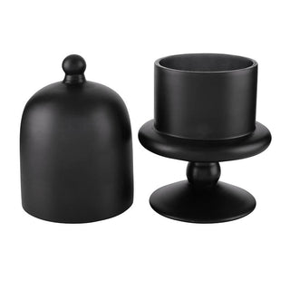 Black Glass Cloche Candle - Nordic Woods Scent
