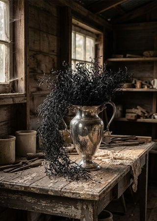 36" Faux Black Spanish Moss