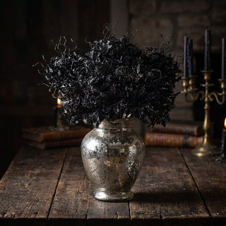21" Black Allium With Glitter Stem