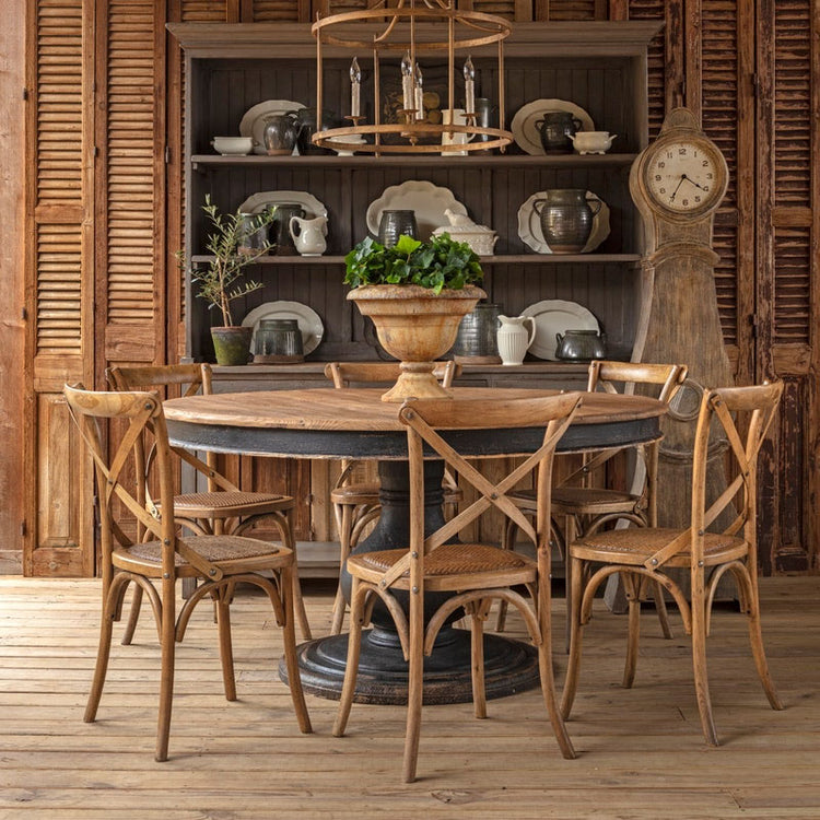 Vidalia Round Dining Table - Black Weathered - Limited – Cotton & Crete