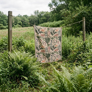 Double Weave Lotus Jungle Throw Blanket