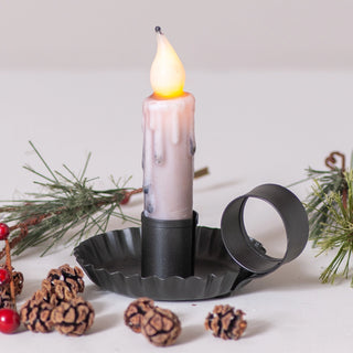 Black Metal Chamberstick Candleholder