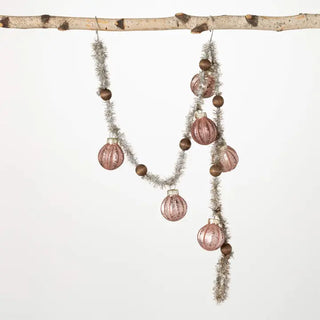 Vintage Style Glass Ball and Tinsel Garland