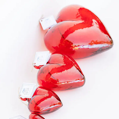 Red Blown Glass Heart - Mini