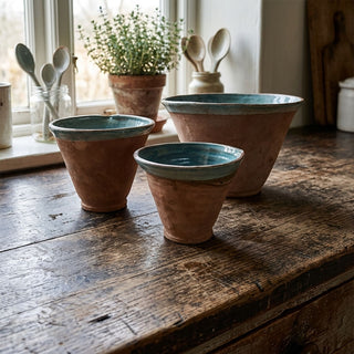 Set of 3 Cottage Crafted Bowls - Blue