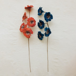 31.5" Blue Feather Flower Stem