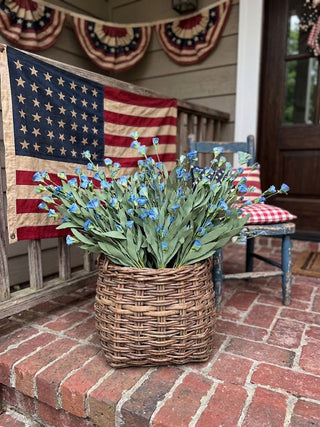 22.5" Blue Paper Wildflower Bush