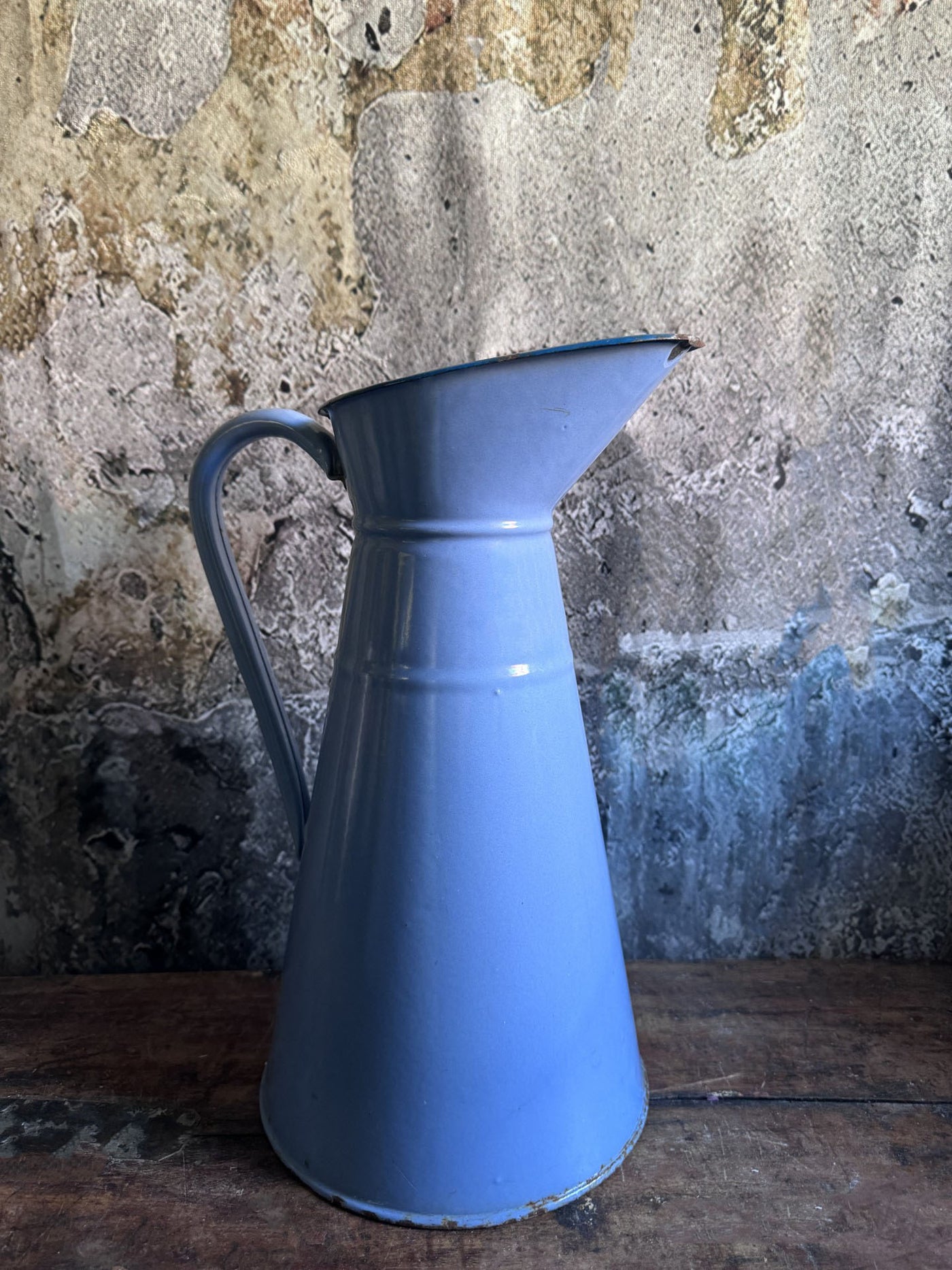 Found Vintage Tall French Enameled Pitcher - Choose Color