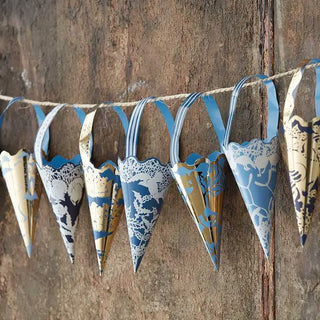 DIY Holiday Paper Cone Kit - Blue