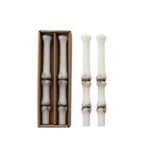 Eerie Bone Taper Candles – Set of 2