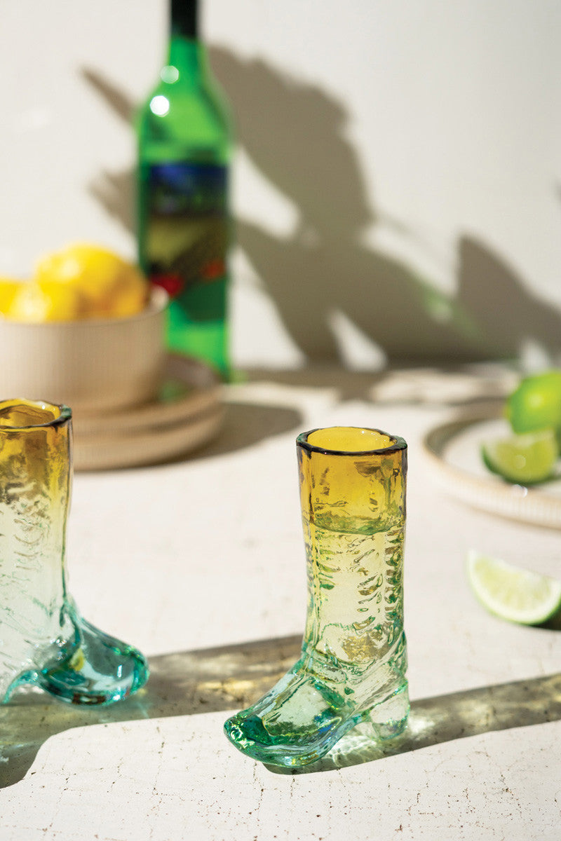 Recycled Glass Boot Shot Glass