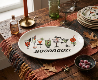 Booooooze Halloween Stoneware Platter