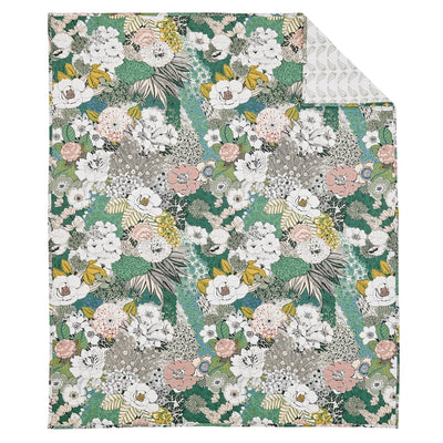 The Flower Garden Quilted Throw