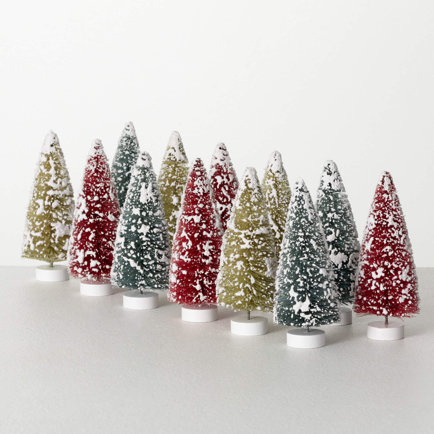 Set of 12 Bottle Brush Trees