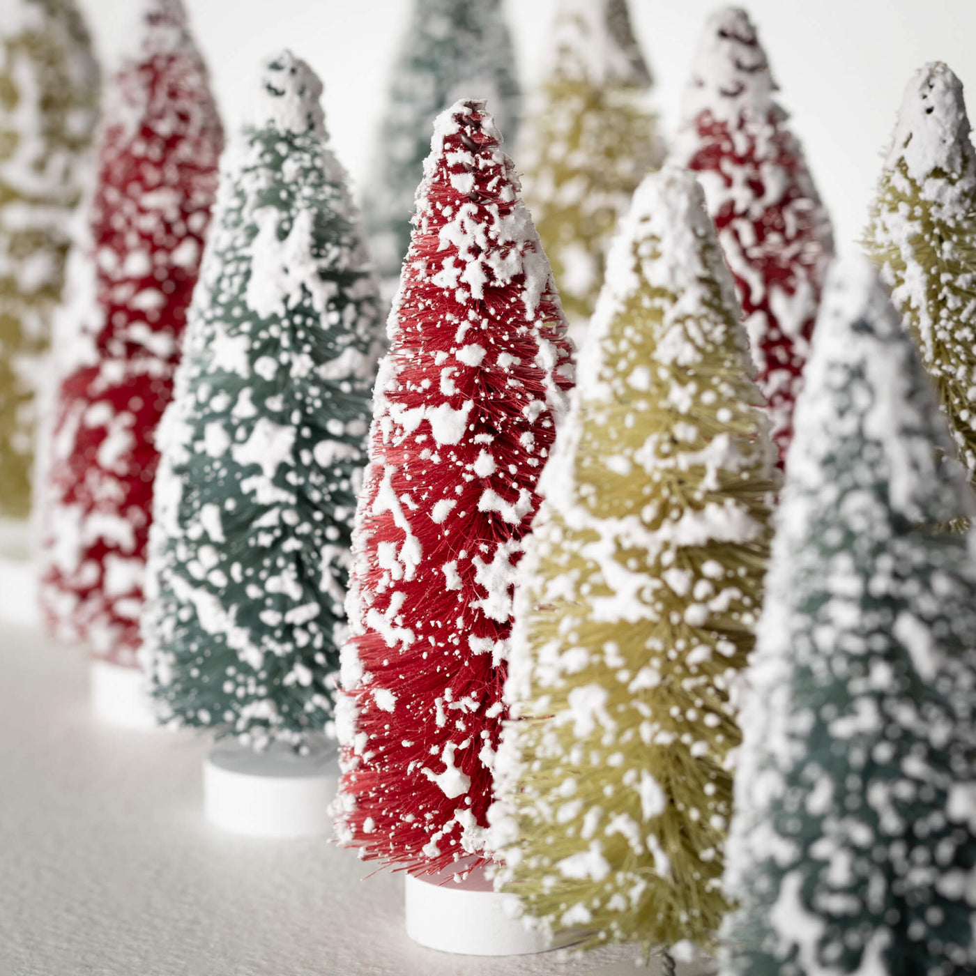 Set of 12 Bottle Brush Trees