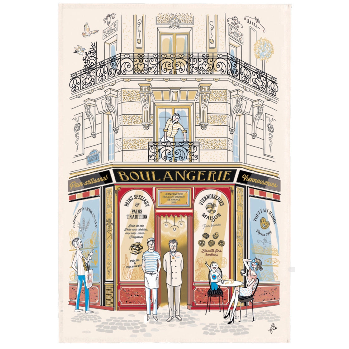 French Shop Dish Towel - The Boulangerie