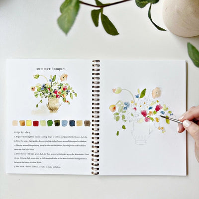 Bouquets Watercolor Workbook