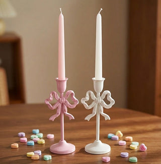 Cast Iron Bow Candle Holder - Choose Style