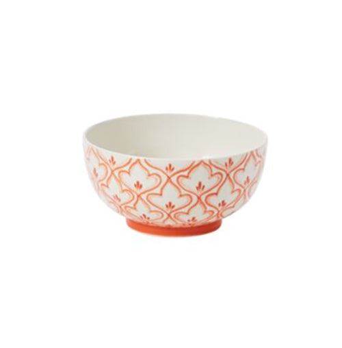 The Hand Painted Coral Chinoiserie Bowl